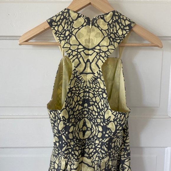 Cotton Midi Dress in Yellow/Gray by Fish Fry, XS, Racerback - Picture 7 of 8